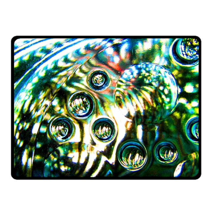 Dark Abstract Bubbles Double Sided Fleece Blanket (Small) 