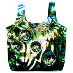 Dark Abstract Bubbles Full Print Recycle Bags (l) 