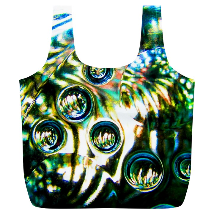 Dark Abstract Bubbles Full Print Recycle Bags (L) 