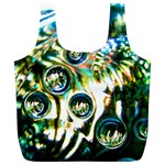 Dark Abstract Bubbles Full Print Recycle Bags (L)  Back