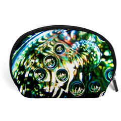 Dark Abstract Bubbles Accessory Pouches (large) 