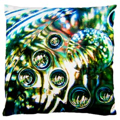 Dark Abstract Bubbles Standard Flano Cushion Case (one Side)