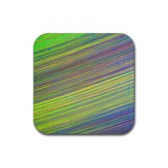 Diagonal Lines Abstract Rubber Coaster (square) 