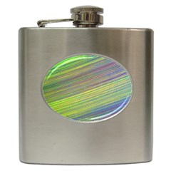 Diagonal Lines Abstract Hip Flask (6 Oz)