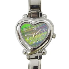 Diagonal Lines Abstract Heart Italian Charm Watch