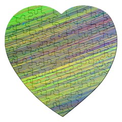 Diagonal Lines Abstract Jigsaw Puzzle (heart)