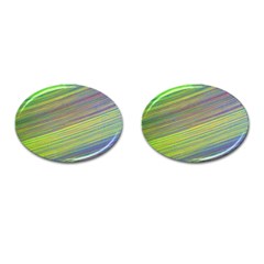 Diagonal Lines Abstract Cufflinks (oval)