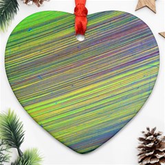 Diagonal Lines Abstract Heart Ornament (two Sides)