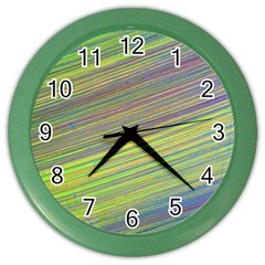 Diagonal Lines Abstract Color Wall Clocks