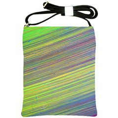 Diagonal Lines Abstract Shoulder Sling Bags