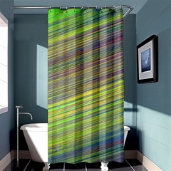 Diagonal Lines Abstract Shower Curtain 36  X 72  (stall) 