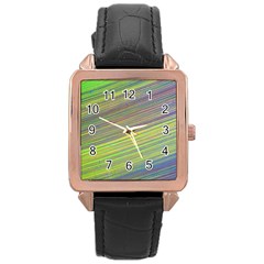 Diagonal Lines Abstract Rose Gold Leather Watch  by Amaryn4rt