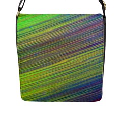 Diagonal Lines Abstract Flap Messenger Bag (l) 