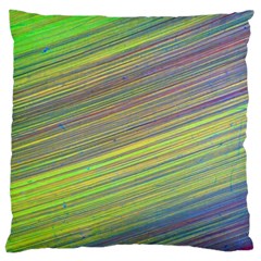 Diagonal Lines Abstract Large Flano Cushion Case (one Side) by Amaryn4rt