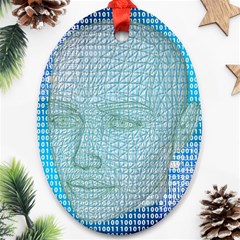 Digital Pattern Ornament (oval) by Amaryn4rt