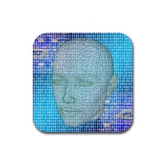 Digital Pattern Rubber Coaster (square) 