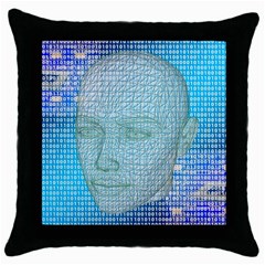 Digital Pattern Throw Pillow Case (black)