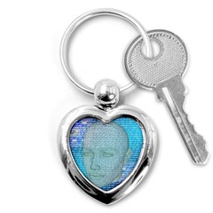 Digital Pattern Key Chains (heart) 