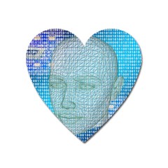 Digital Pattern Heart Magnet