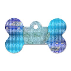 Digital Pattern Dog Tag Bone (two Sides)