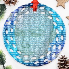 Digital Pattern Ornament (round Filigree)