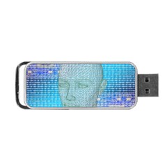 Digital Pattern Portable Usb Flash (one Side) by Amaryn4rt