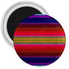 Fiesta Stripe Colorful Neon Background 3  Magnets