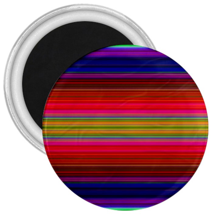 Fiesta Stripe Colorful Neon Background 3  Magnets