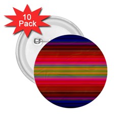 Fiesta Stripe Colorful Neon Background 2 25  Buttons (10 Pack) 