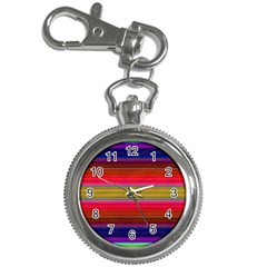 Fiesta Stripe Colorful Neon Background Key Chain Watches by Amaryn4rt