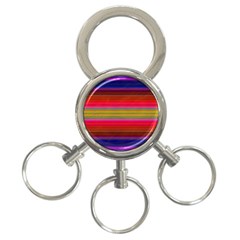 Fiesta Stripe Colorful Neon Background 3-ring Key Chains