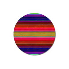 Fiesta Stripe Colorful Neon Background Magnet 3  (round)