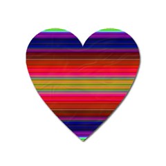 Fiesta Stripe Colorful Neon Background Heart Magnet