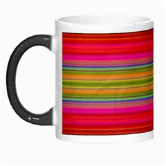 Fiesta Stripe Colorful Neon Background Morph Mugs by Amaryn4rt