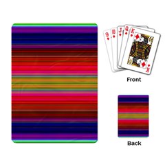 Fiesta Stripe Colorful Neon Background Playing Card by Amaryn4rt