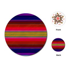 Fiesta Stripe Colorful Neon Background Playing Cards (round) 