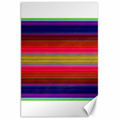 Fiesta Stripe Colorful Neon Background Canvas 24  X 36 