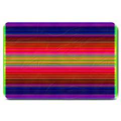 Fiesta Stripe Colorful Neon Background Large Doormat 