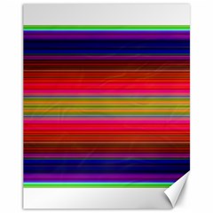 Fiesta Stripe Colorful Neon Background Canvas 11  X 14  