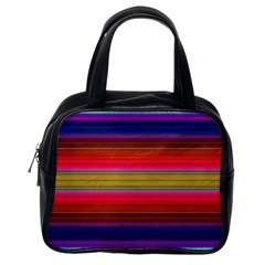 Fiesta Stripe Colorful Neon Background Classic Handbags (one Side)