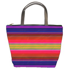 Fiesta Stripe Colorful Neon Background Bucket Bags