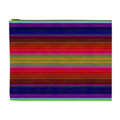 Fiesta Stripe Colorful Neon Background Cosmetic Bag (xl) by Amaryn4rt