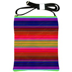 Fiesta Stripe Colorful Neon Background Shoulder Sling Bags by Amaryn4rt