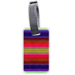 Fiesta Stripe Colorful Neon Background Luggage Tags (one Side) 