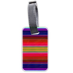 Fiesta Stripe Colorful Neon Background Luggage Tags (two Sides) by Amaryn4rt