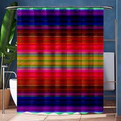 Fiesta Stripe Colorful Neon Background Shower Curtain 60  X 72  (medium)  by Amaryn4rt