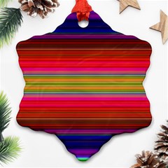 Fiesta Stripe Colorful Neon Background Ornament (snowflake)