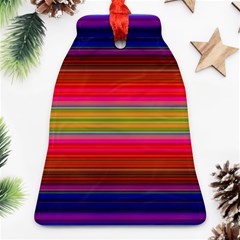 Fiesta Stripe Colorful Neon Background Ornament (bell)