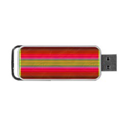 Fiesta Stripe Colorful Neon Background Portable Usb Flash (one Side) by Amaryn4rt