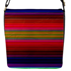 Fiesta Stripe Colorful Neon Background Flap Messenger Bag (s)